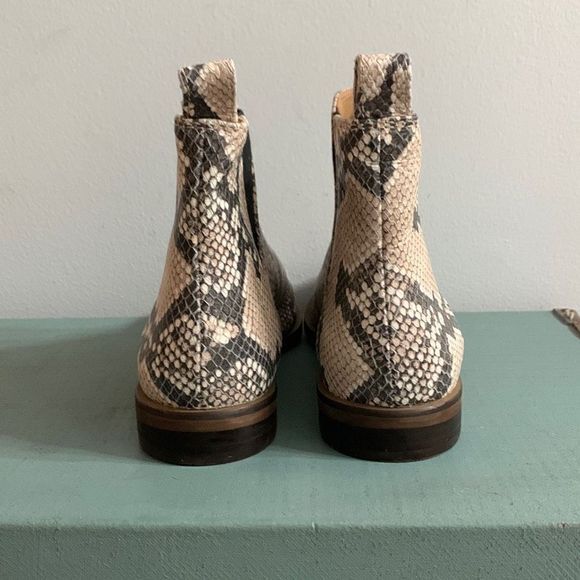 Lucky brand leather snake print ankle boots LK-haylia 6.5 - Picture 2 of 7
